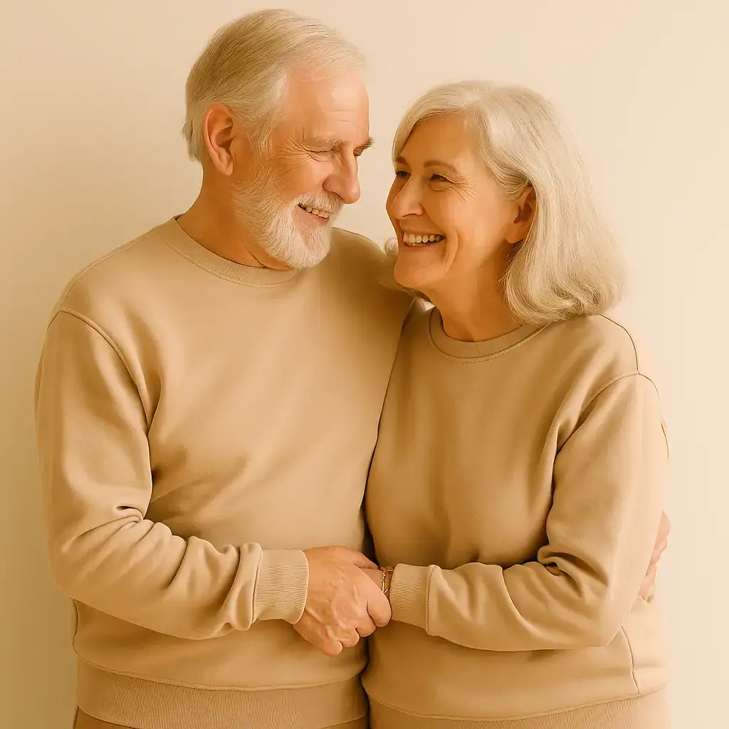 papy et mamie assortis pull