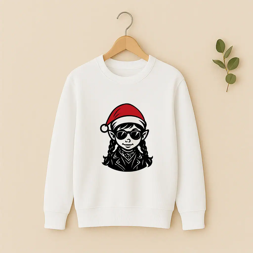 Pull Famille du Père Noël Biker