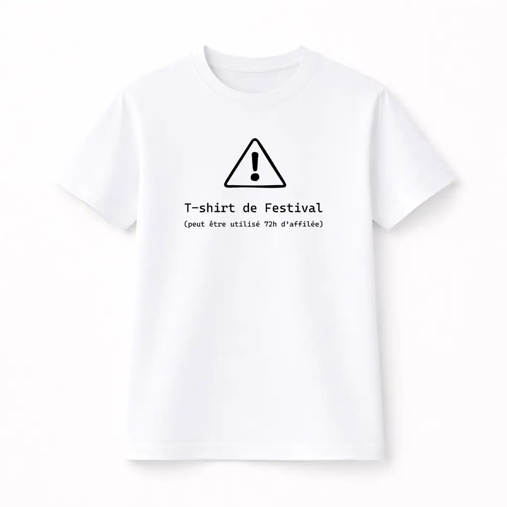 Attention T-shirt de Festival