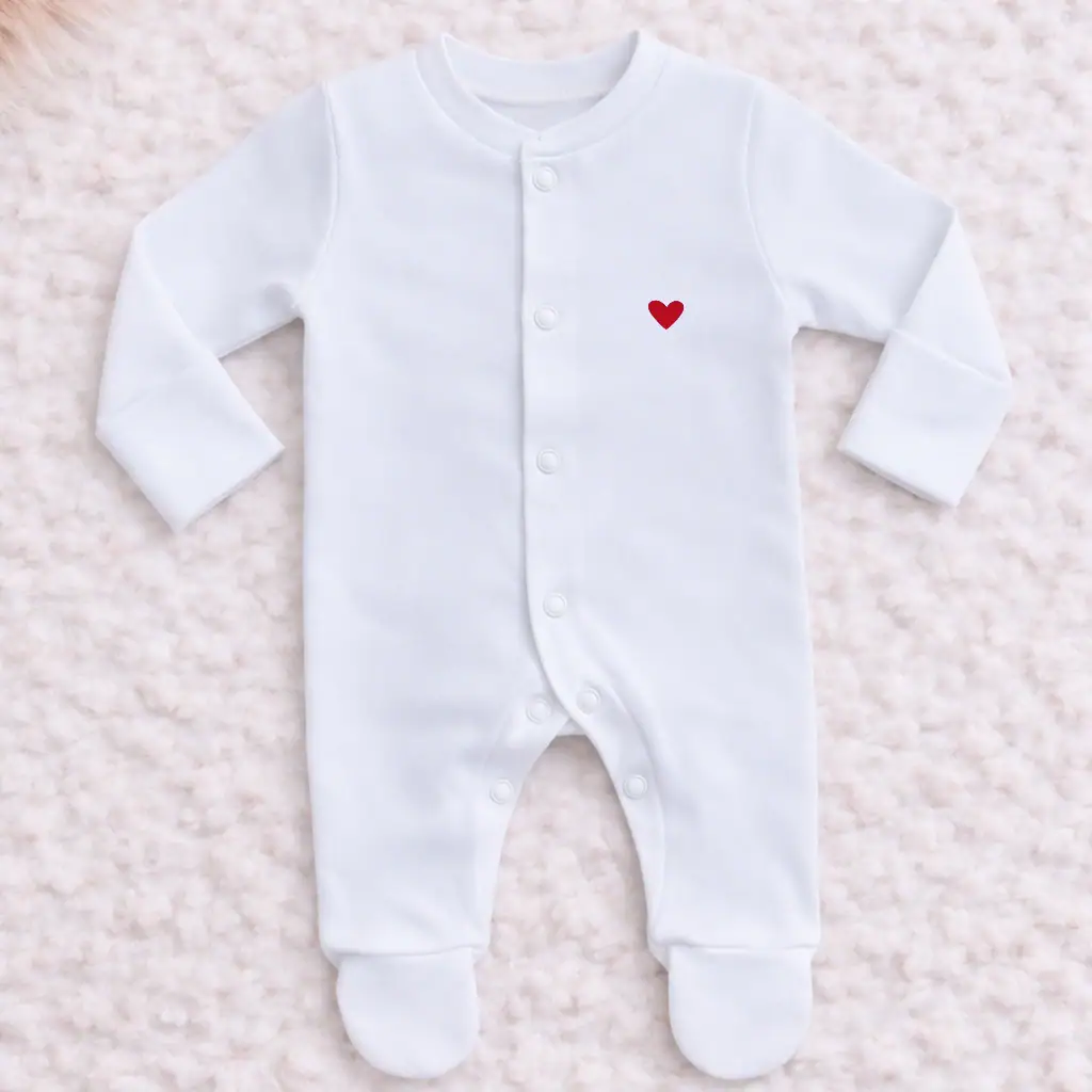 Pyjama de Naissance - Coeur Rouge