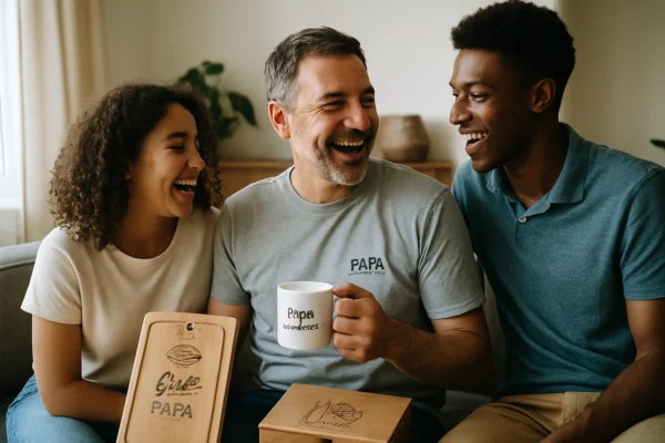 Cadeau fête des pères personnalisé, mug photo avec enfants et idées originales 2026