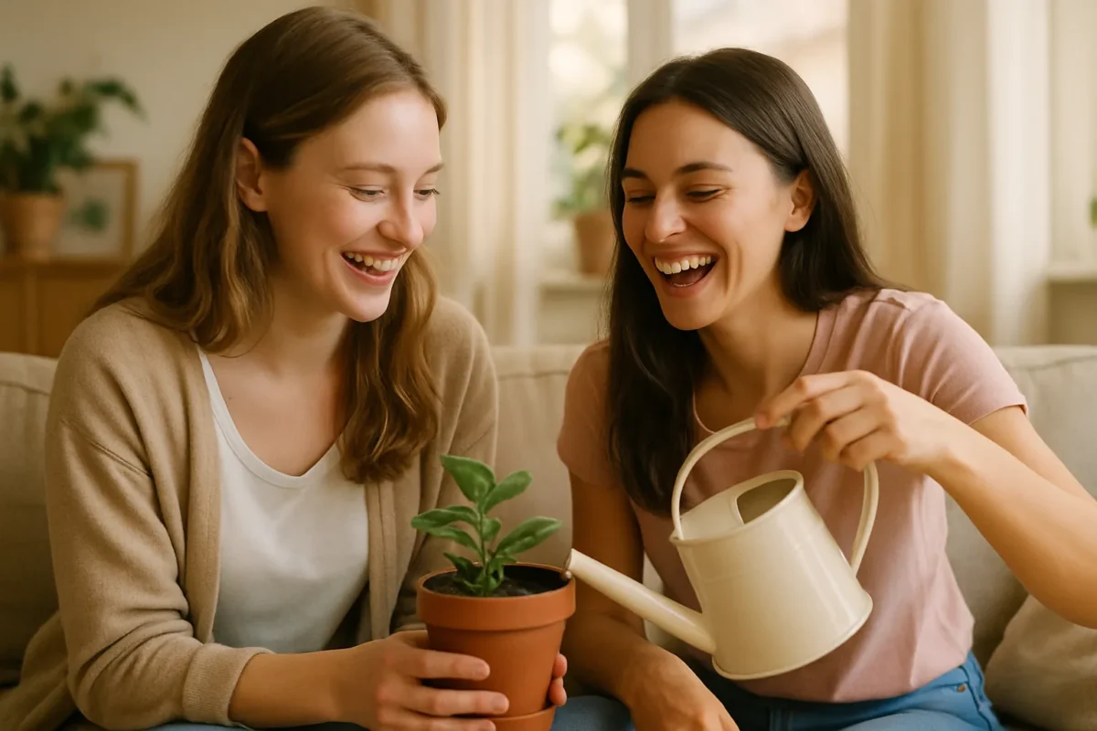 Amies partageant un moment convivial pour renforcer leur amitié sur le long terme