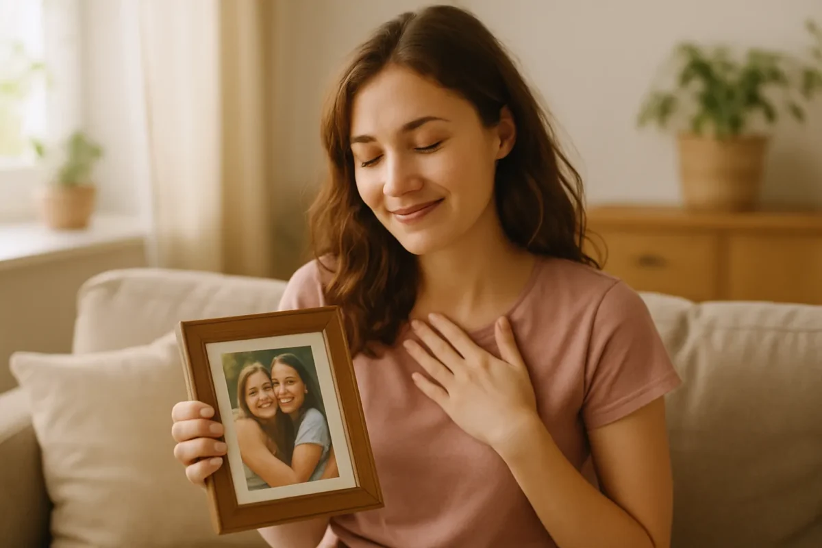 Femme réfléchissant à des idées pour retrouver sa meilleure amie qui lui manque