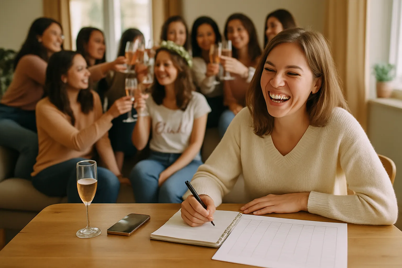 Récit d'une témoin solo sur l'organisation d'un EVJF pour 12 copines réussie et sans stress