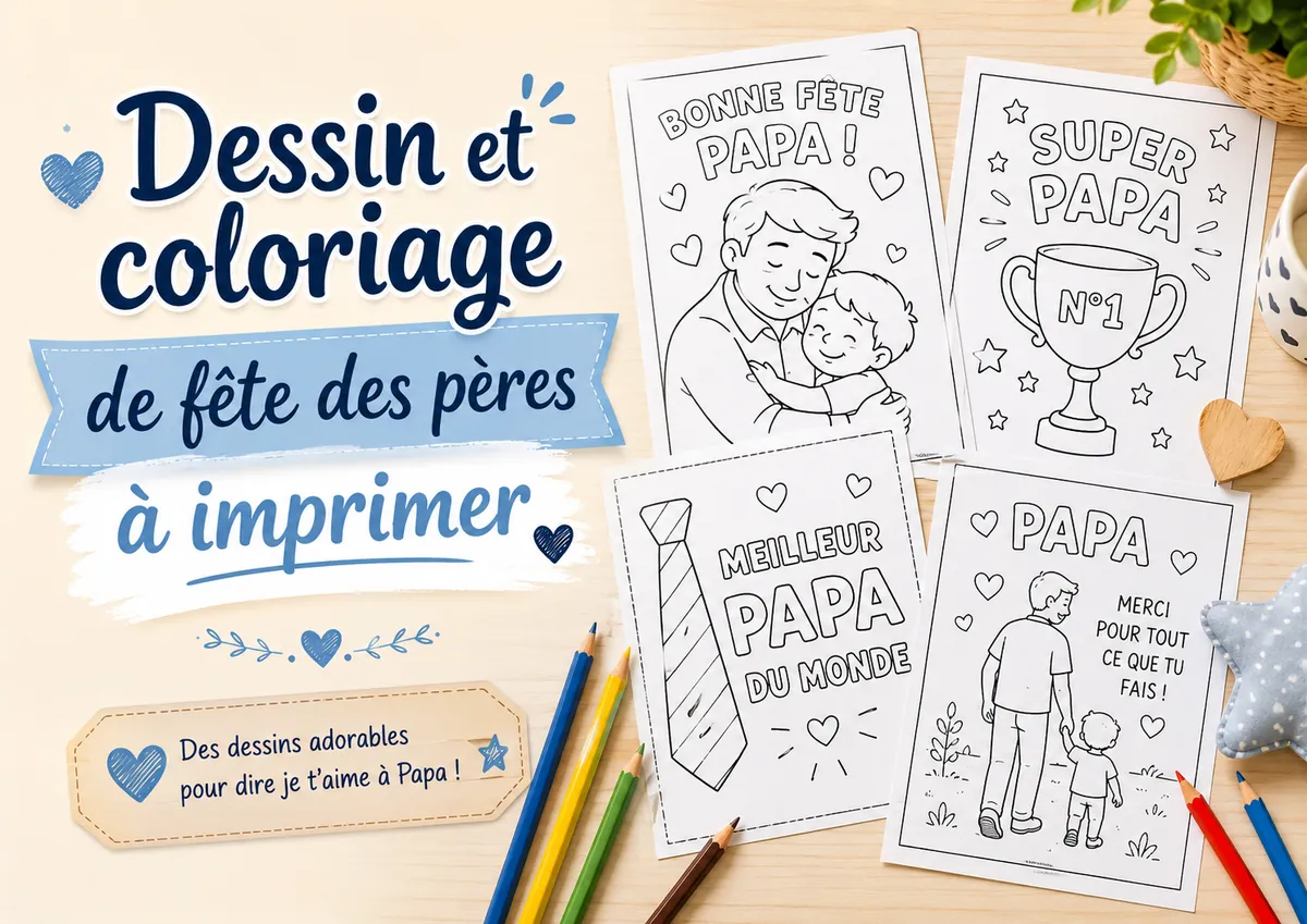 coloriage fête des pères à imprimer