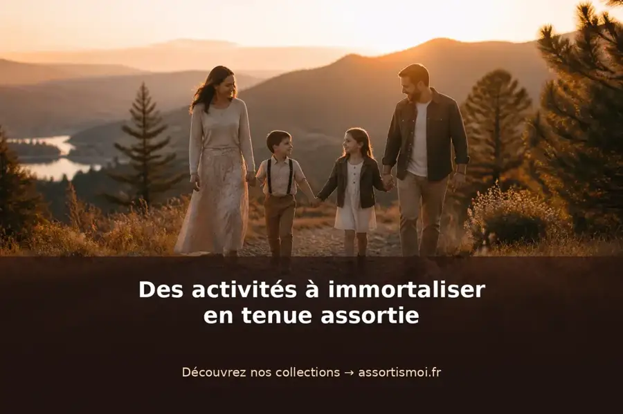 activités en famille en tenue assortie - Assortis Moi