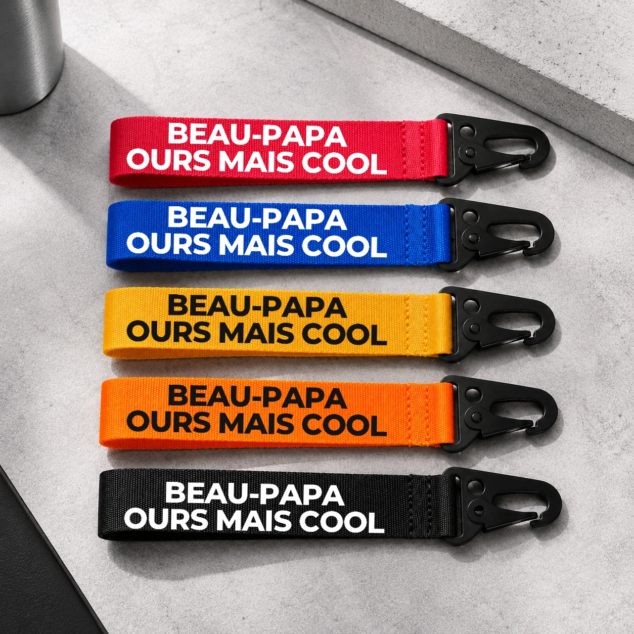 Porte-clé Beau-Papa ours mais cool