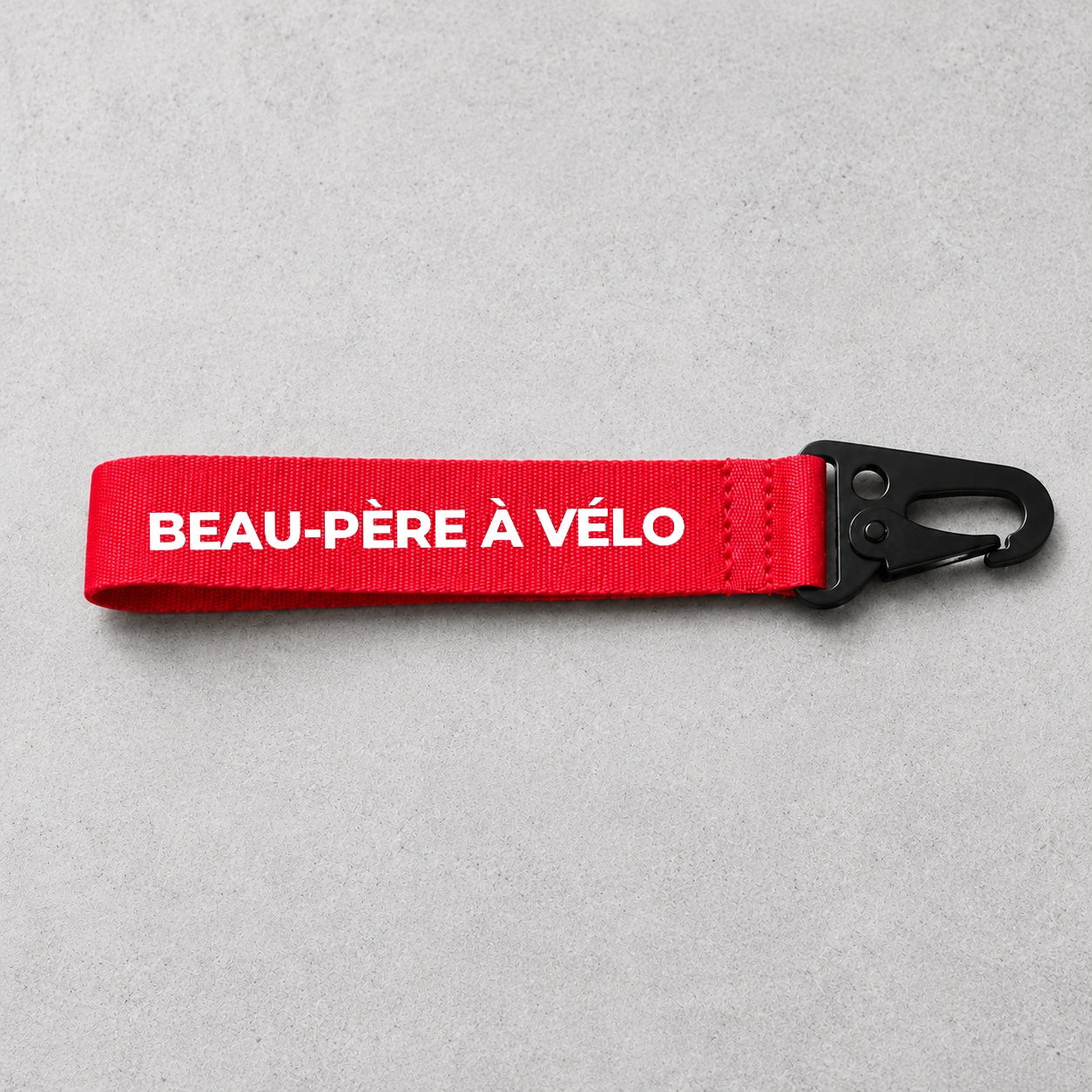 Porte-clé Beau-Père À vélo rouge