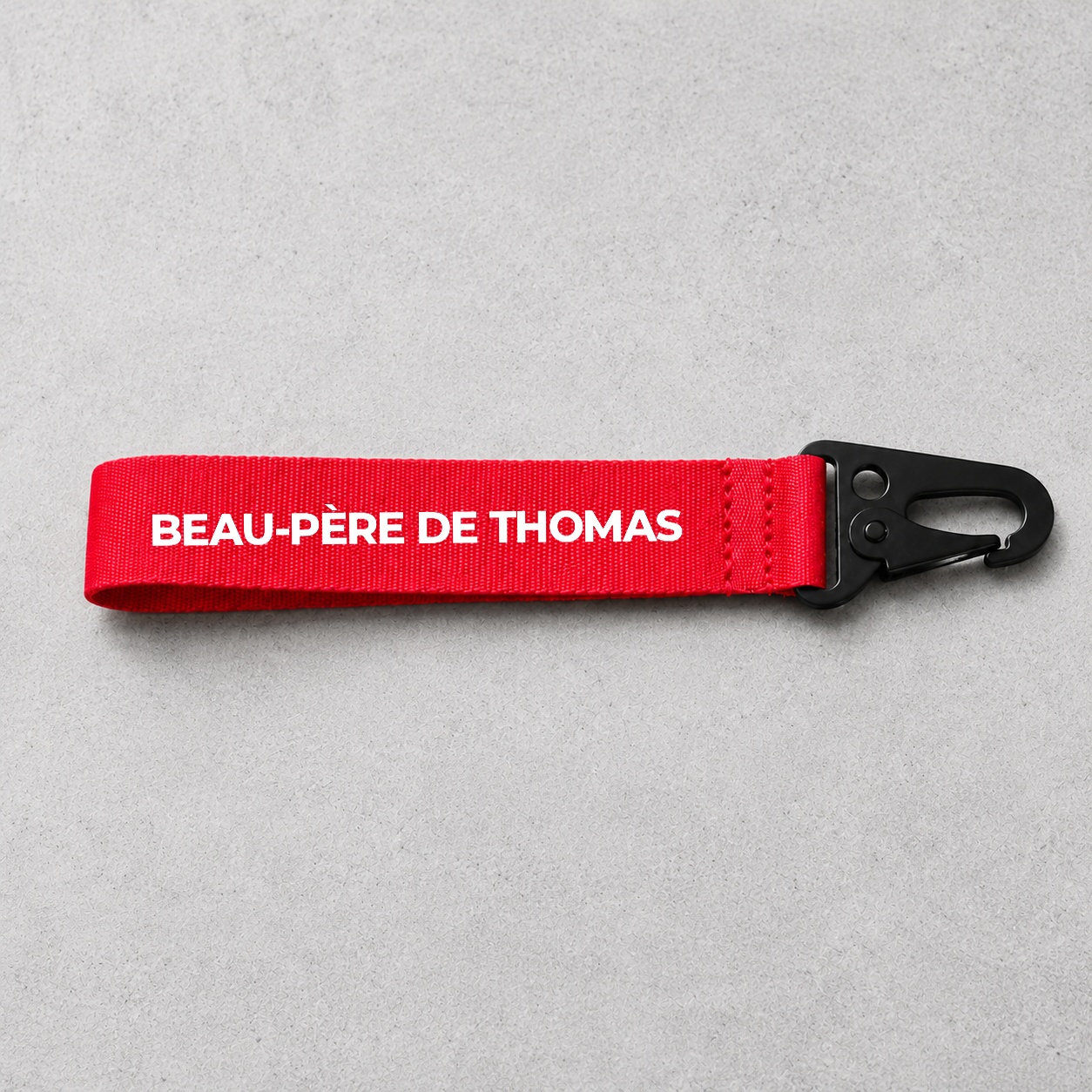 Porte-clé Beau-Père De prénom rouge
