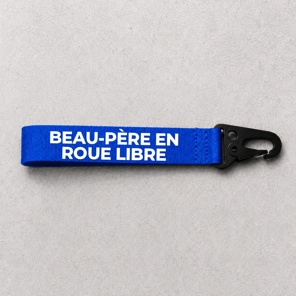 Porte-clé Beau-Père En roue libre bleu