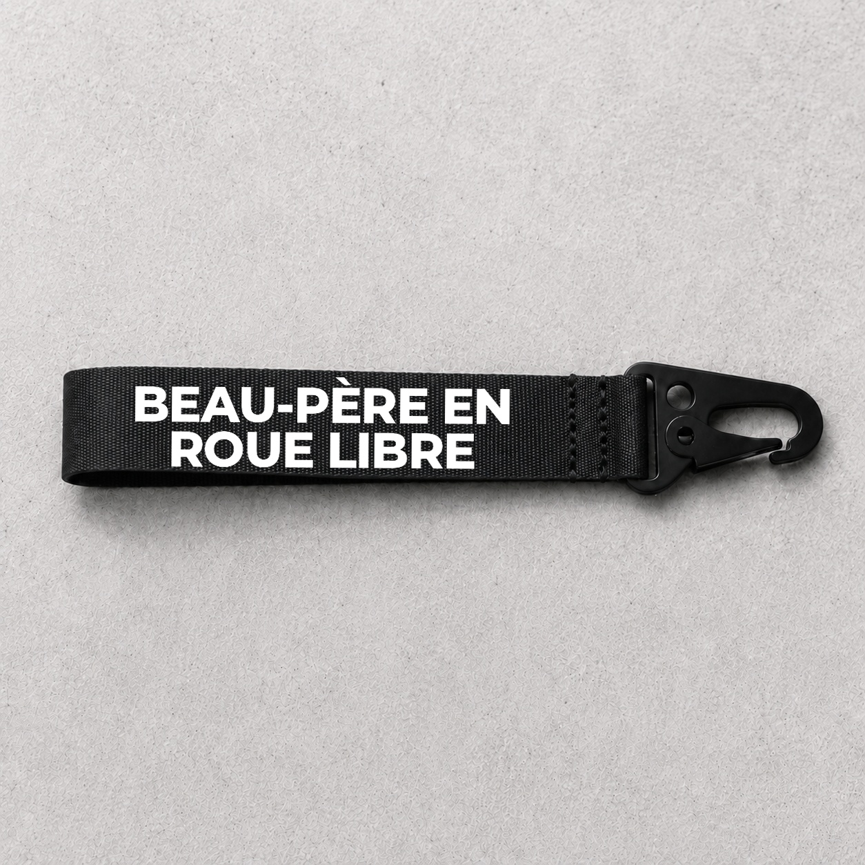 Porte-clé Beau-Père En roue libre noir