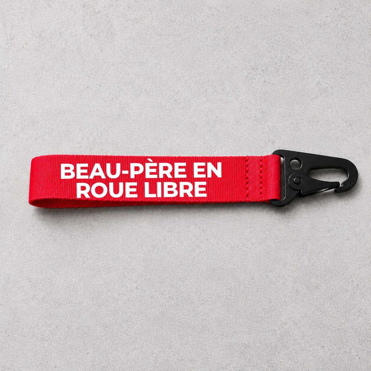 Porte-clé Beau-Père En roue libre rouge