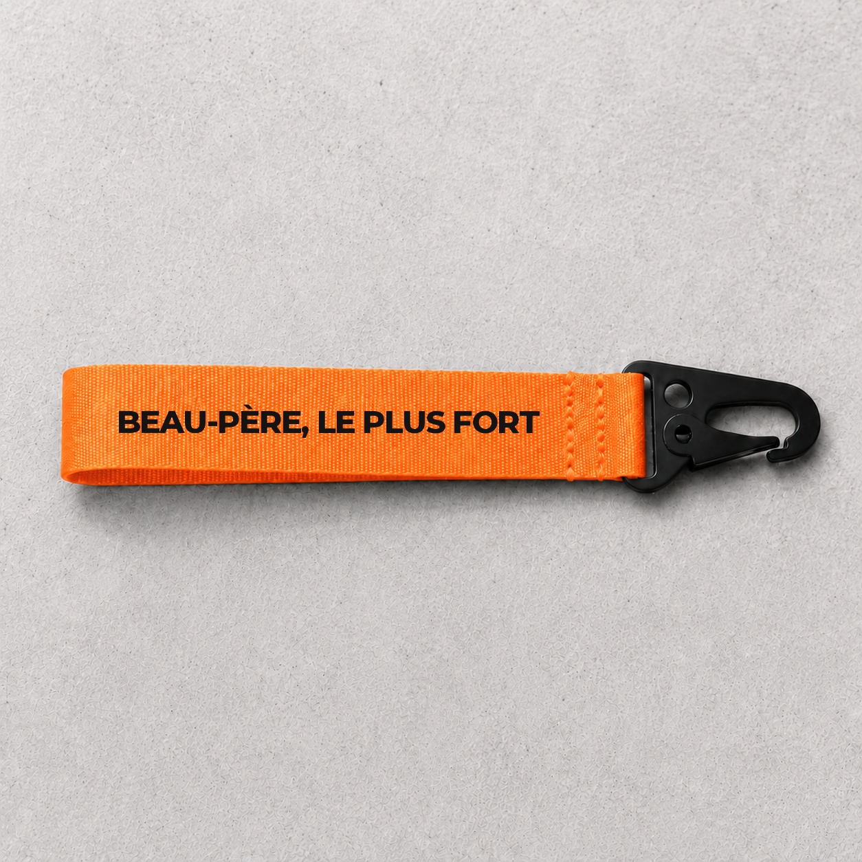 Porte-clé Beau-Père Le plus fort orange