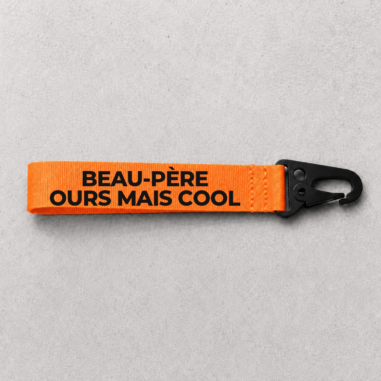 Porte-clé Beau-Père Ours mais cool orange
