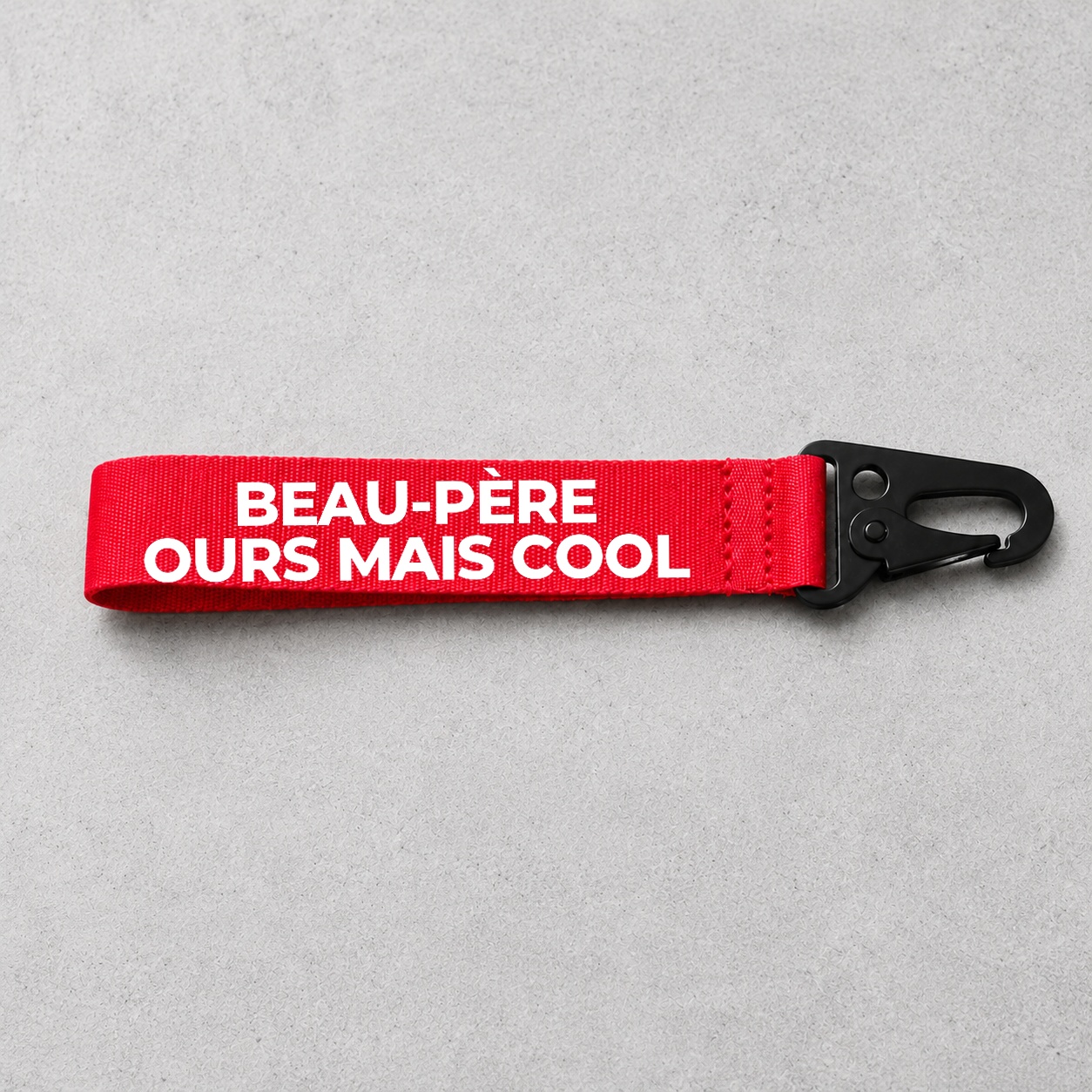 Porte-clé Beau-Père Ours mais cool rouge