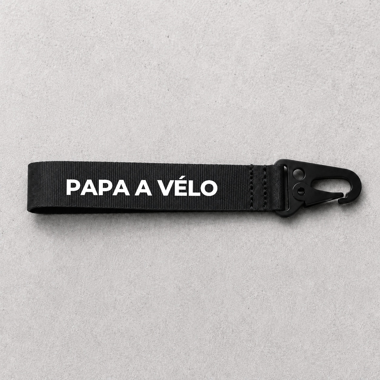 Porte-clé Papa a vélo noir