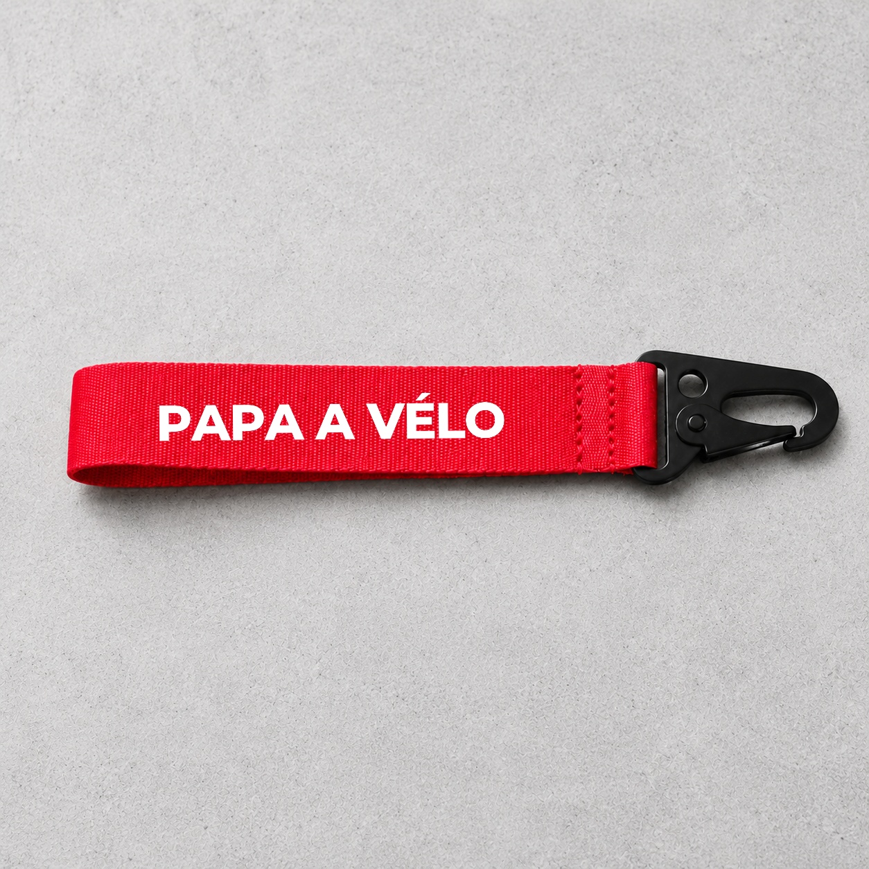 Porte-clé Papa a vélo rouge