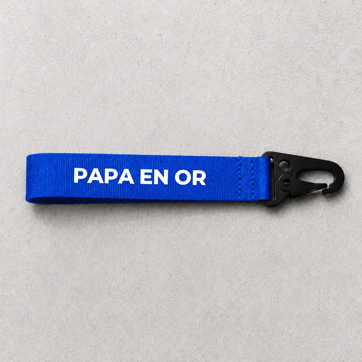 Porte-clé Papa en or bleu