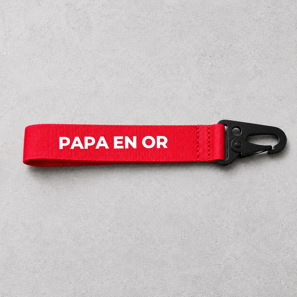 Porte-clé Papa en or rouge