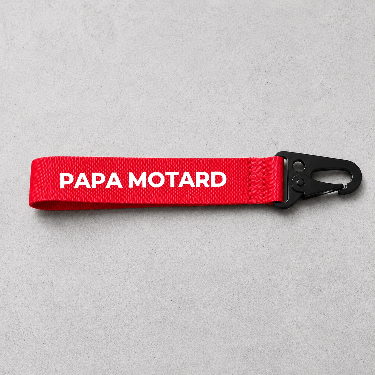 Porte-clé Papa motard rouge