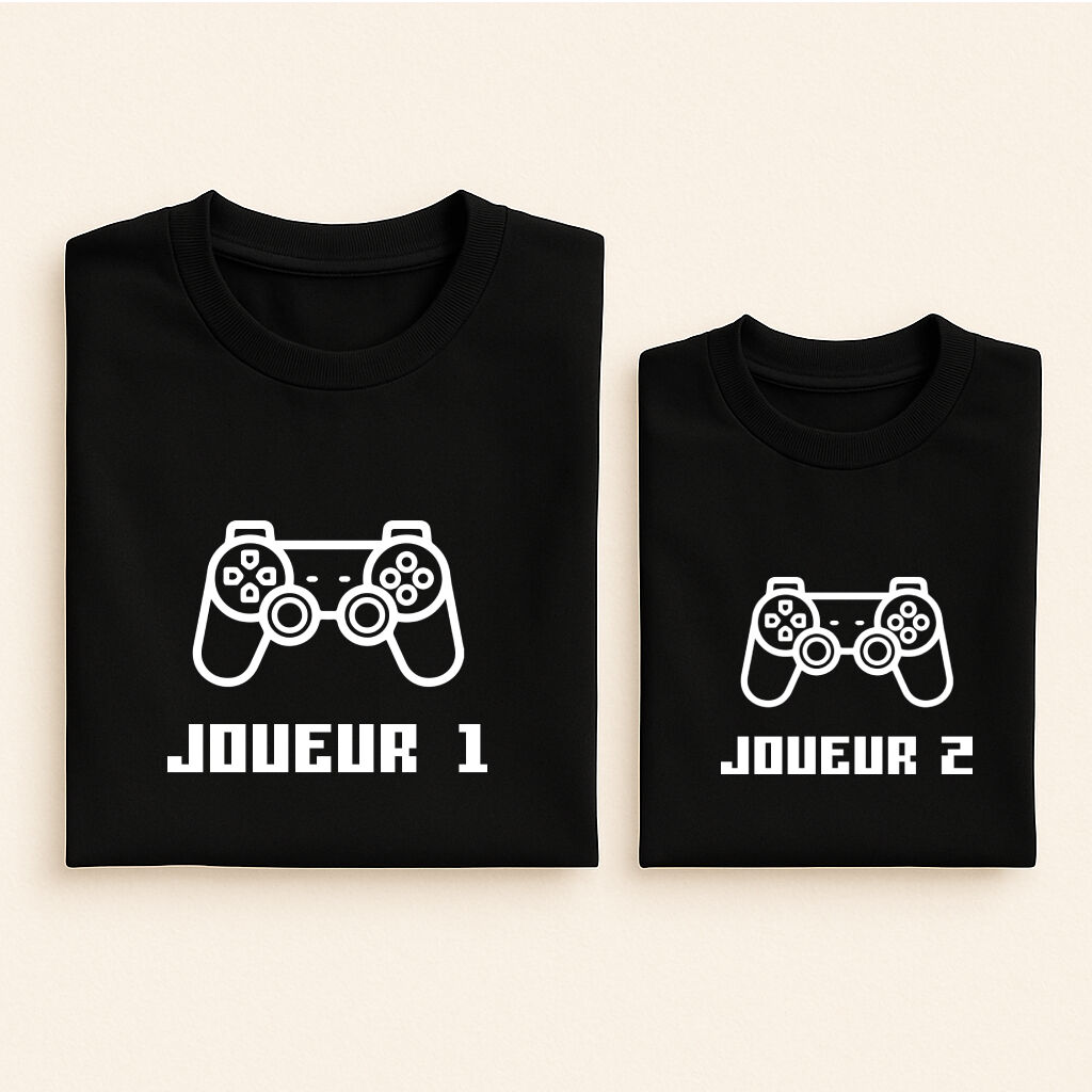 t shirt assorti joueur noir 02