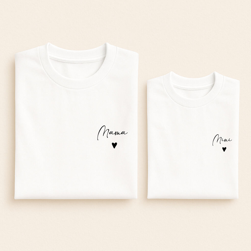 t shirt assorti mini coeur maman mini blanc 04