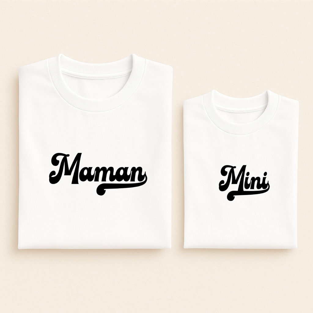 t shirt assorti mini retro maman mini blanc noir 05