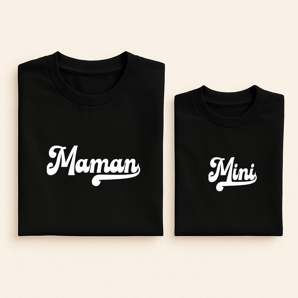 t shirt assorti mini retro maman mini noir blanc 06
