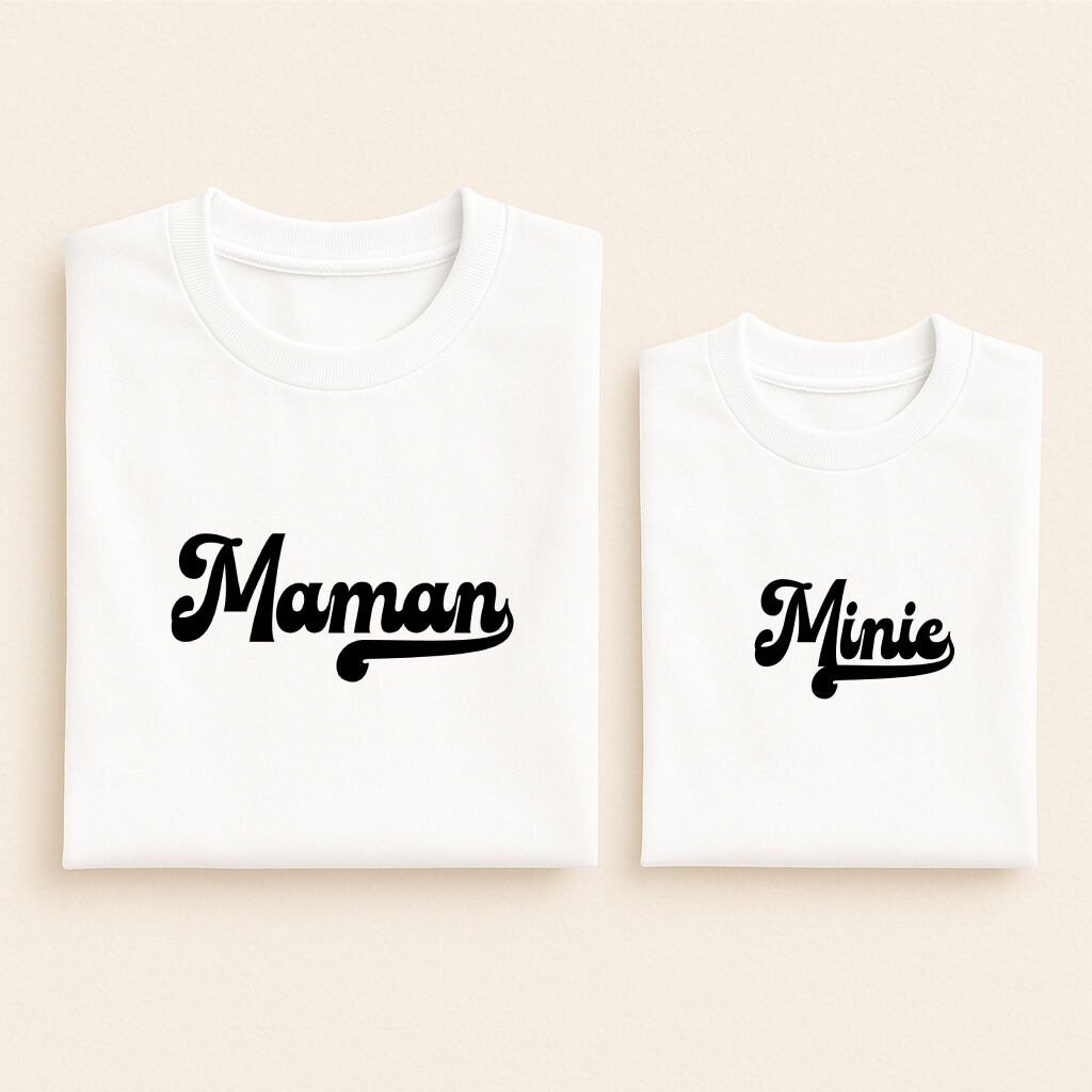 t shirt assorti mini retro maman minie blanc noir 04