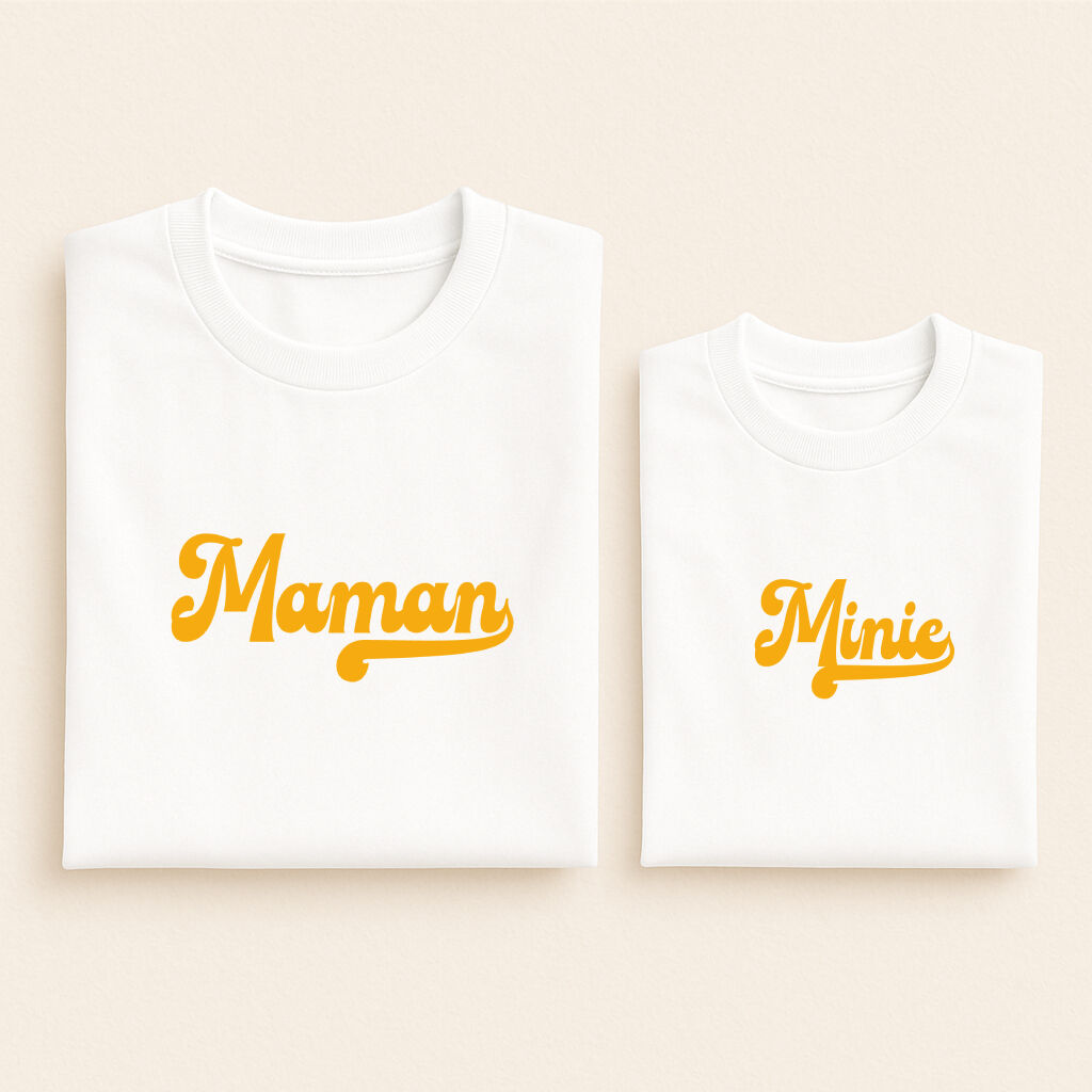 t shirt assorti mini retro maman minie blanc or 15