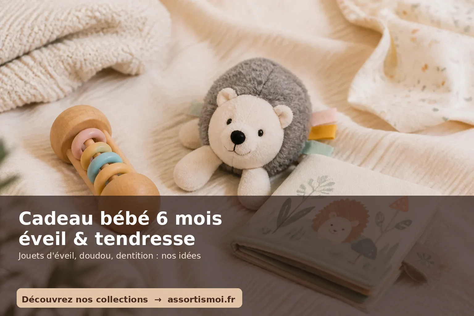 cadeau bébé 6 mois éveil et tendresse - Assortis Moi