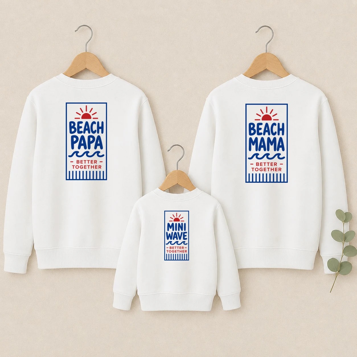 Sweats famille Beach Family ensemble dos