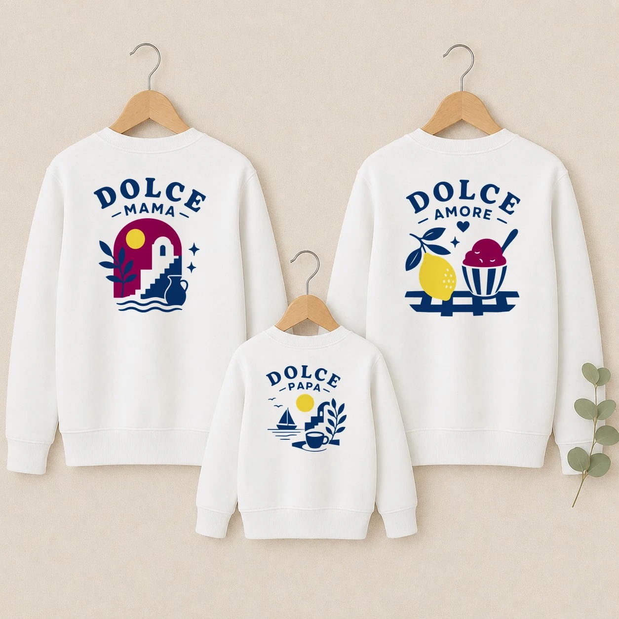 Dolce Familia sweats famille ensemble dos