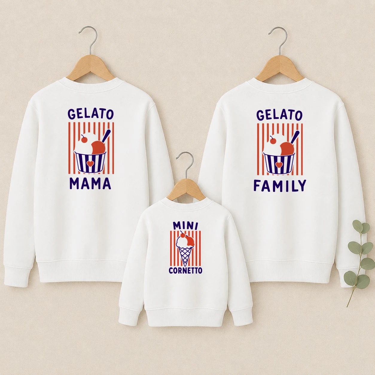 Famille gourmande sweats famille ensemble dos