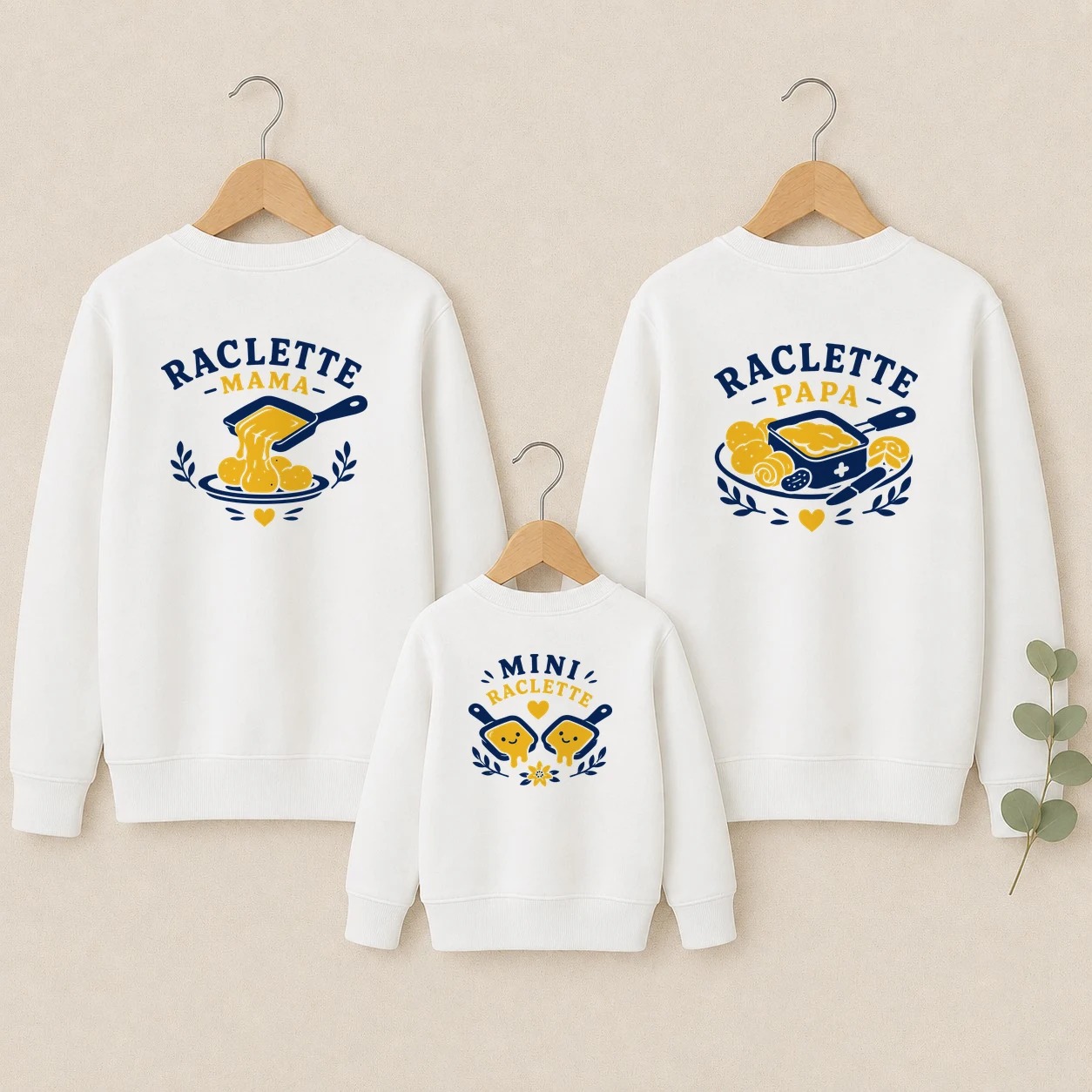 Raclette Lovers sweats ensemble dos