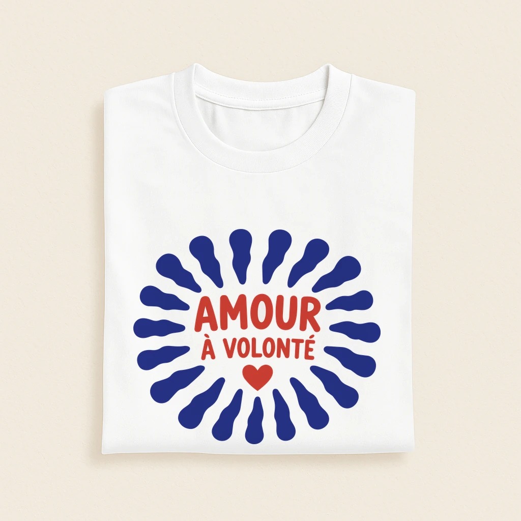 T-shirt famille Amour à volonté face