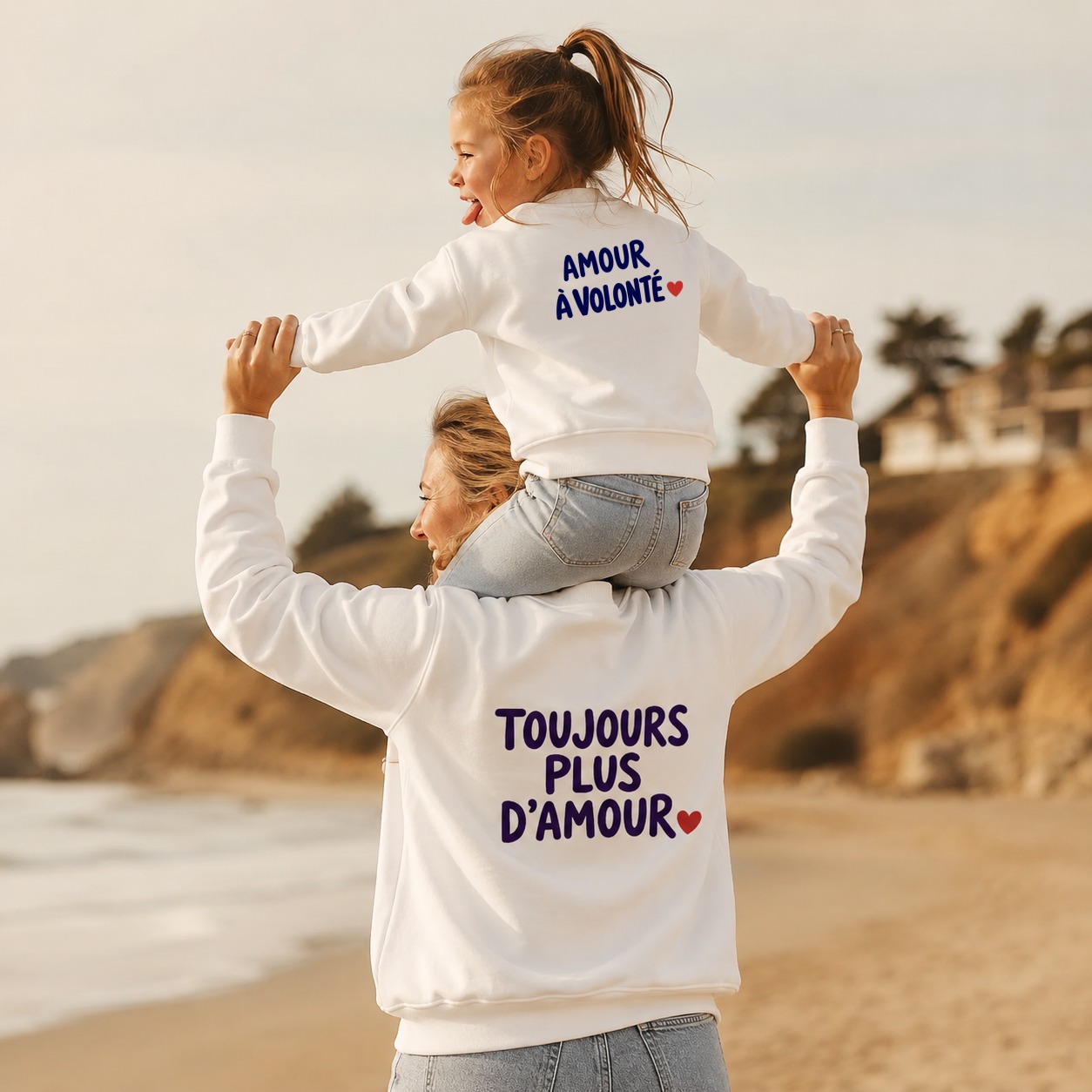 Famille portant Toujours plus d’amour