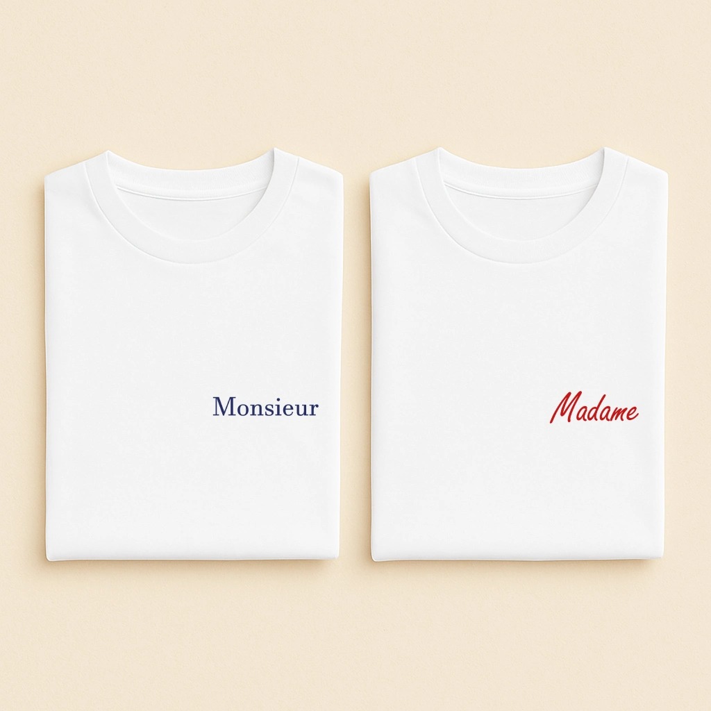 Madame et Monsieur, les deux en blanc