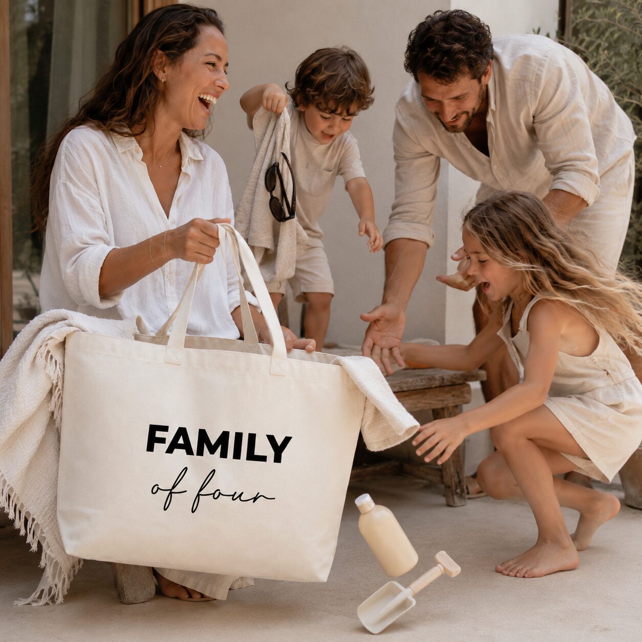 Alternative view of Sac de plage Personnalisé – Family of