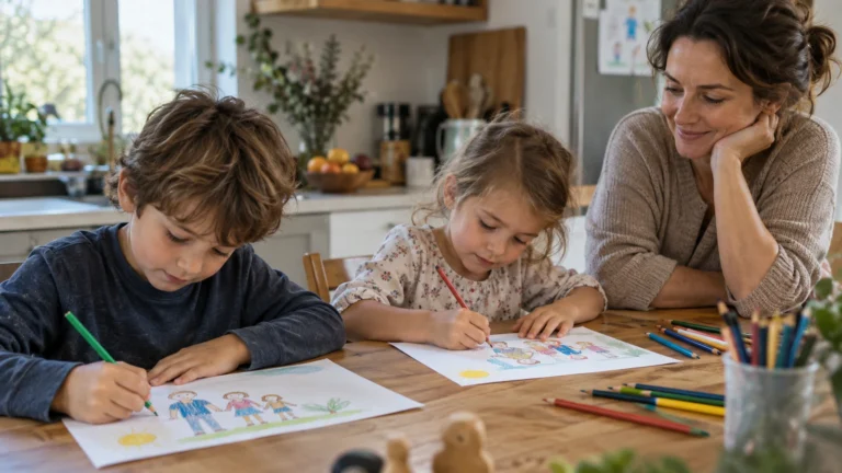 Dessin de famille : idées faciles, modèles et activités pour enfants